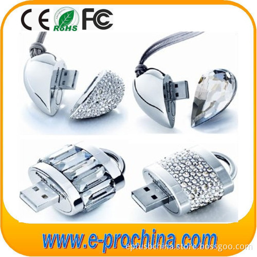 Heart Shape Jeweled USB Flash Disk Linux USB (ES200)